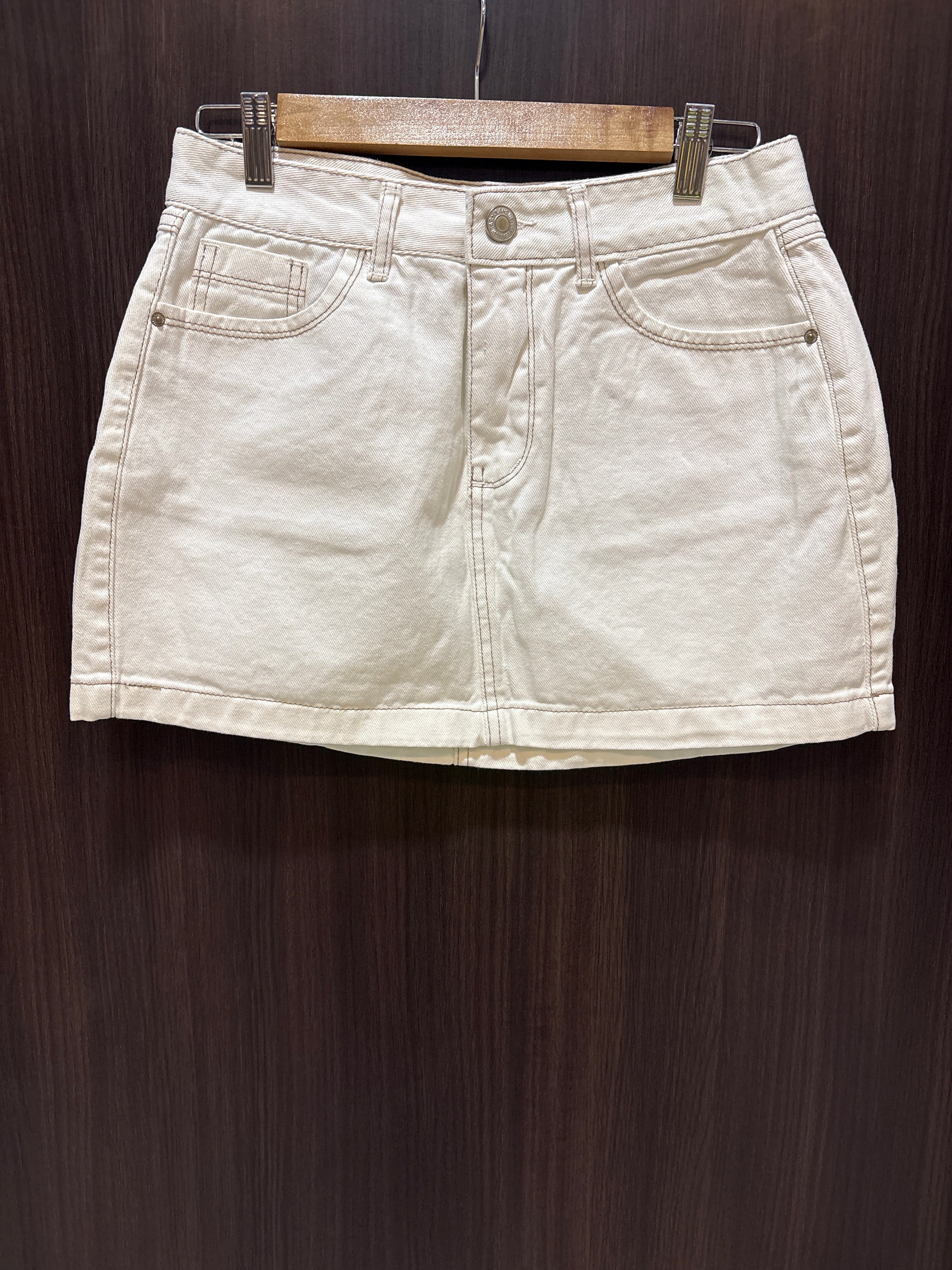 Falda Jeans blanca
